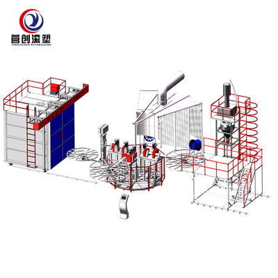 satın al 1000L-2000L IBC Tankı 500L-5000L Su Tankı Yapımı İçin Carousel Rotomolding Makinesi online manufacture