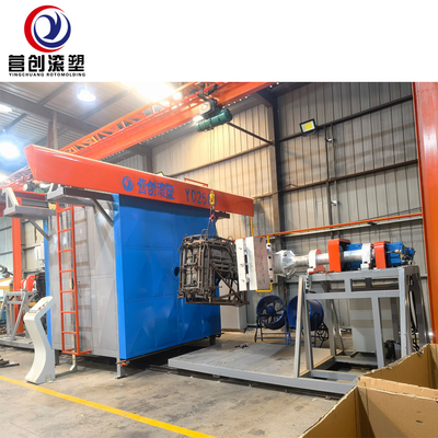 satın al PLC Kontrol Sistemi Düzenlenebilir Dönüş Hızlı Şatöl Rotomolding Makinesi online manufacture