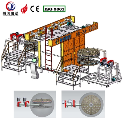 satın al 30 dakikalık döngü süresi Pickleball üretimi için PLC kontrolü ile rotomolding makinesi online manufacture