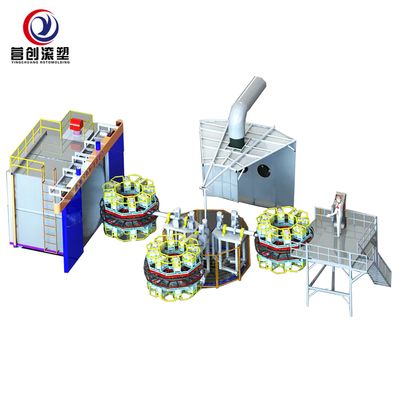 Carousel Rotomolding Makinesi/Boş Plastikler İçin Rotasyonel Kalıplama Makinesi