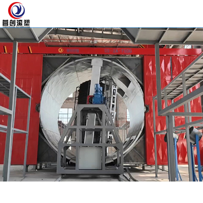 15-30 dakikalık döngü süresi PLC kontrolü olan rotomolding makinesini kullanır