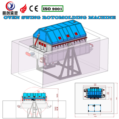 220V/380V Otomatik Rotomoulding Su Tankı Yapma Makinesi