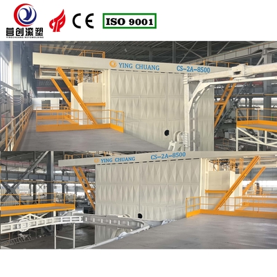 Yingchuang Roto CS-2A-8500 O kollu rotomolding makinesini büyük ölçekli rotomolding ürünleri için kullanır