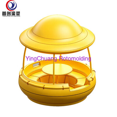 Yingchuang OEM Rotomolded Floating BBQ Boat Mold, UFO Shape Aluminum Rotational Mould With Canopy Table For Plastic Leisure Grill Float Manufacturing