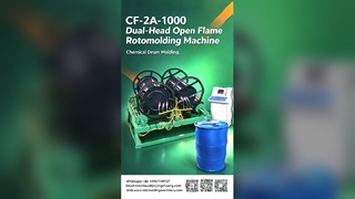 Yingchuang CF-2A-1000 Çift Kafalı Açık Alev Rotomolding Makinesi | Hassas Sıcaklık Kontrolü ve Kalite Kontrolü